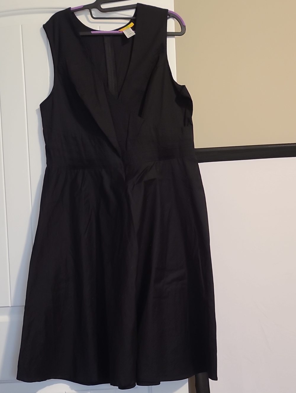 Black Sleeveless V-Neck Fit & Flare Dress